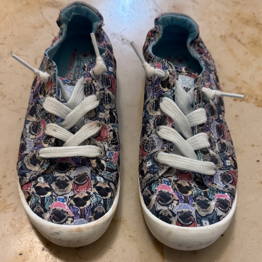 BOBS from Skechers Multicolor Pug Print Sneakers